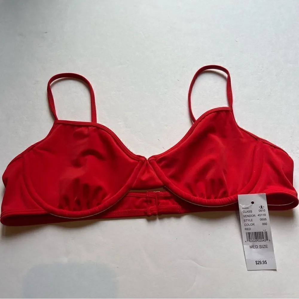 LA Hearts by Pacsun Red Bikini Top Size Medium Spaghetti Straps